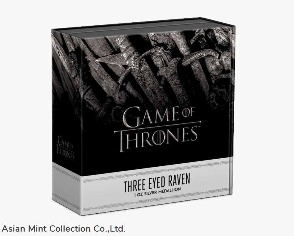 2022 - 1 Oz Silver Proof Coin - Game of Thrones™ - Three Eyed Raven 5 coins ingots bullion ingot 2022 1 oz silver proof coin game of thrones three eyed raven