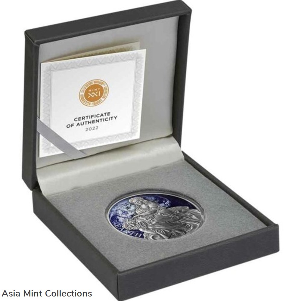 2022 - Earth Planets and Gods 2 oz Antique finish Silver Coin CFA Cameroon 4 coins ingots bullion 2022 earth planets and gods 2 oz antique finish silver coin cfa cameroon