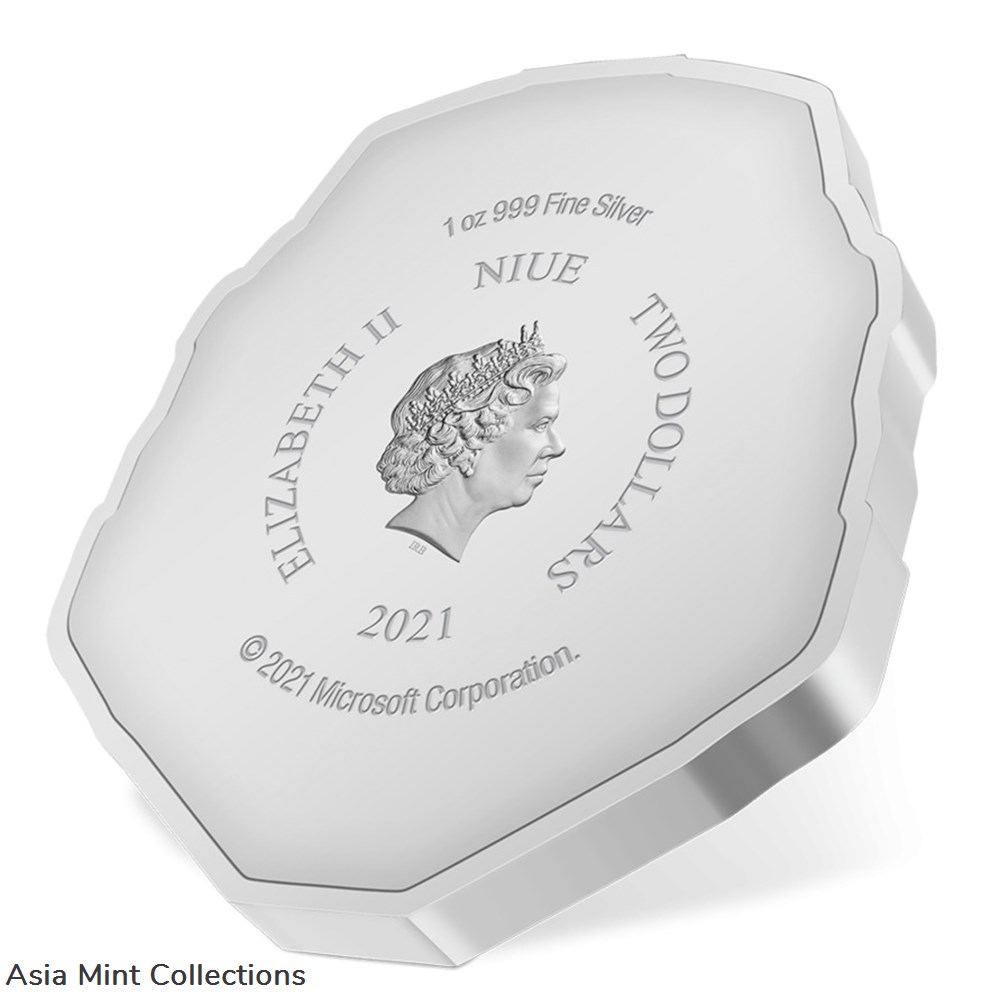 2021 - MASTER CHIEF HELMET - Halo 1 Oz Silver Coin $2 Dollars Niue 3 coins ingots bullion 2021 master chief helmet halo 1 oz silver coin 2 dollars niue