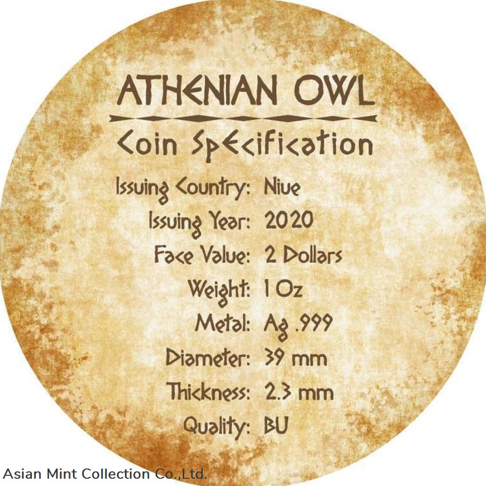 2020 2$ Athenian Owl Ruthenium Hollo 1Oz Silver With Swarovski Crystals 4 coins ingots bullion coin 2020 2 athenian owl ruthenium hollo 1oz silver with swarovski crystals