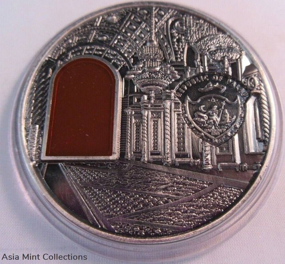 2012 MOSCOW KREMLIN REPUBLIC OF PALAU LARGE MEDALLION WITH CAPSULE 2 coins ingots bullion silver coin 2012 moscow kremlin republic of palau large medallion with capsule