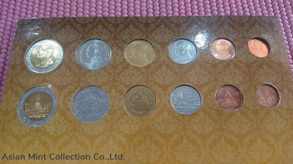 Circulation Coin Panel complete set (2 sets showing the face and back of coins) Thailand, unused 4 circulation coin panel complete set 2 sets showing the face and back of coins thailand unused