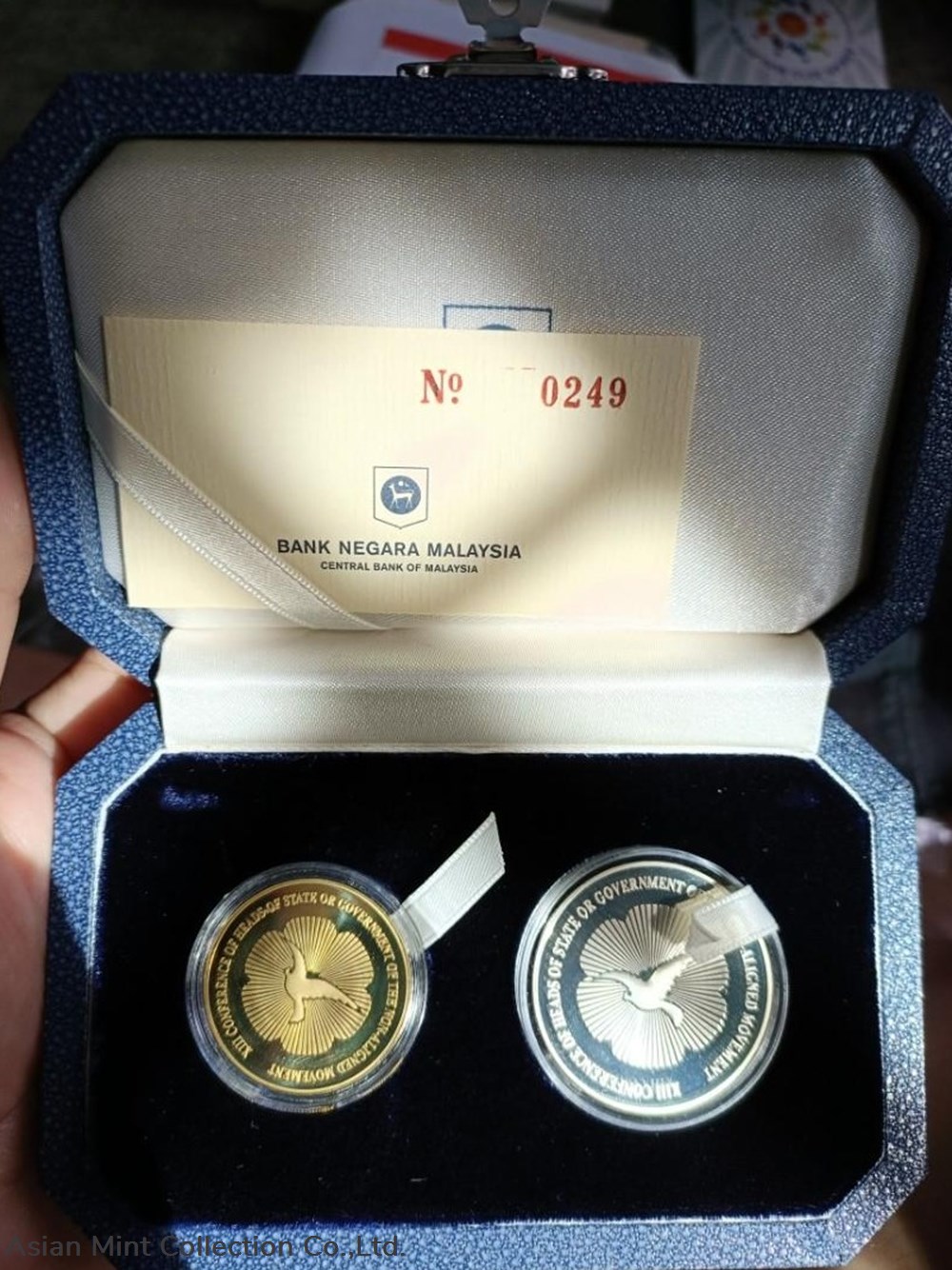 2003 - RM10/RM1 XIII Non-Aligned Movement Summit (NAM) Commemorative Coin coins world malaysia 2003 rm10 rm1 xiii non aligned movement summit nam commemorative coin