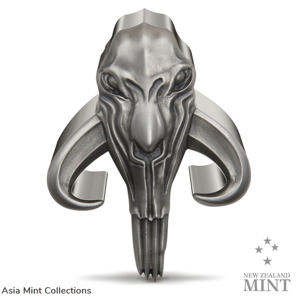 2023 Niue Star Wars Mandalorian Mythosaur 5oz Silver Antiqued Coin coins ingots bullion 2023 niue star wars mandalorian mythosaur 5oz silver antiqued coin