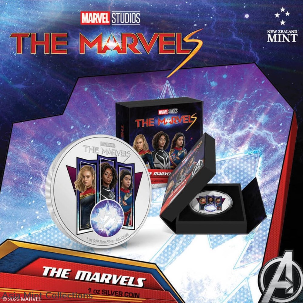 coins ingots bullion 2023 niue marvel studios the marvels 1oz silver colorized proof coin