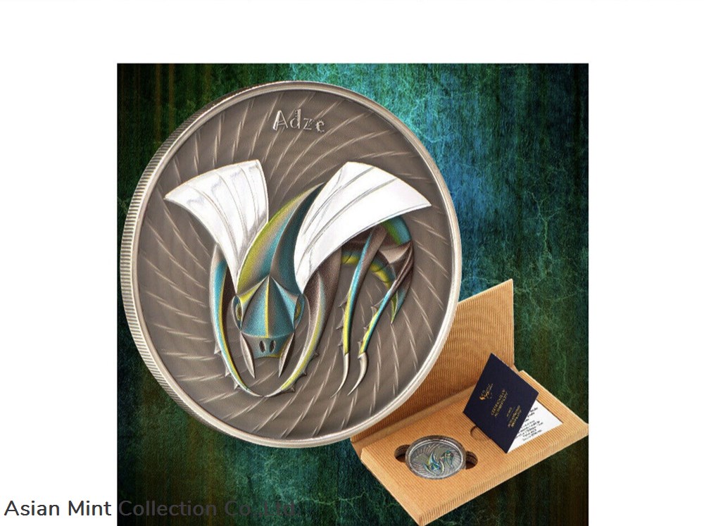 2023 - Niue ADZE World of Cryptids, 1 oz .999 Silver 3 coins ingots bullion coin 2023 niue adze world of cryptids 1 oz 999 silver