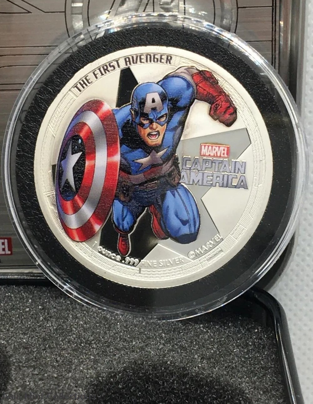 coins ingots bullion 2014 captain america 999 proof silver coin metal pin tin nz mint fiji rare