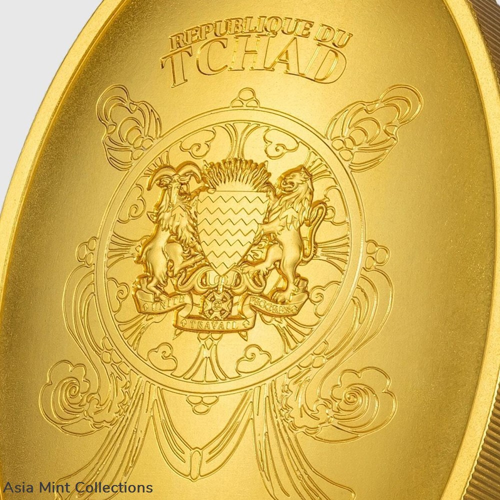 coins ingots bullion 2023 chad thousand arms guanyin 5oz silver gilded coin
