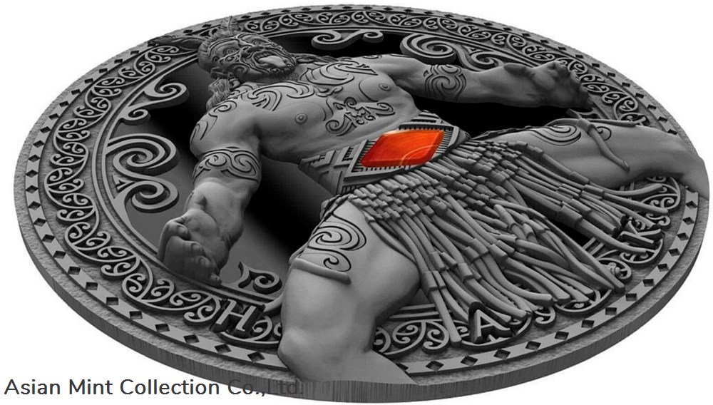 coins ingots bullion 2020 haka maori warrior 2 oz antique finish and black proof silver coin ogp