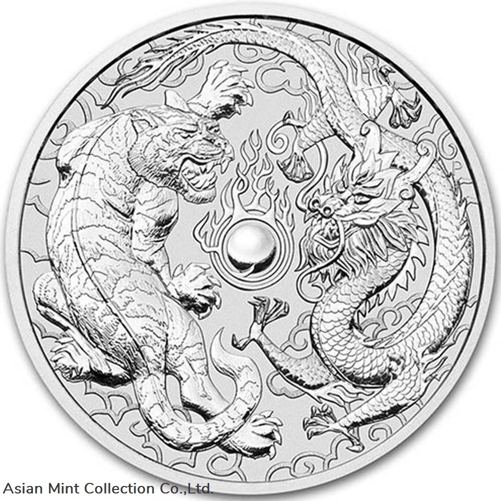 coins ingots bullion 2018 1 oz australian dragon and tiger silver coin bu