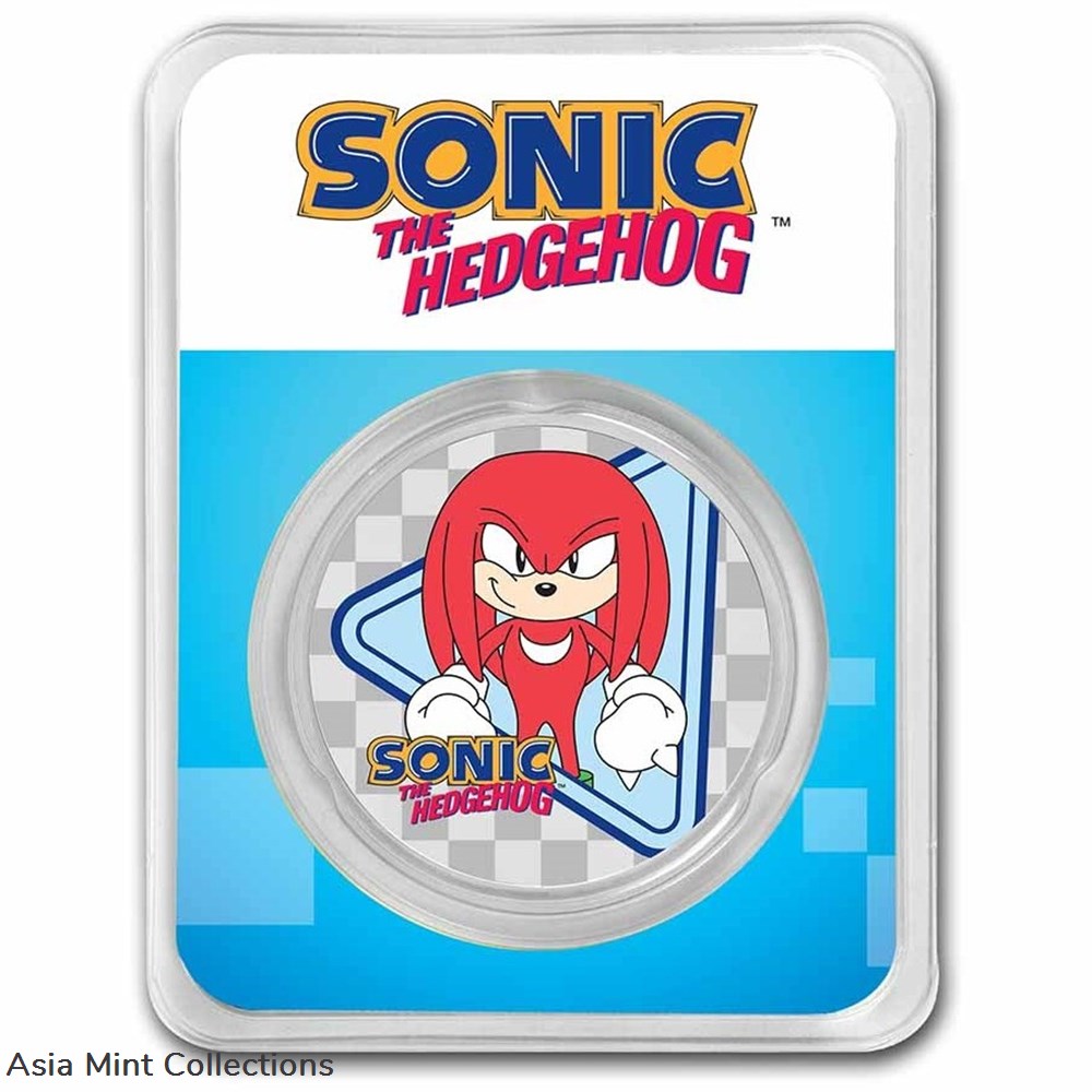 coins ingots bullion coin 2022 niue 2 dollars sonic the hedgehog knuckles 1 oz silver