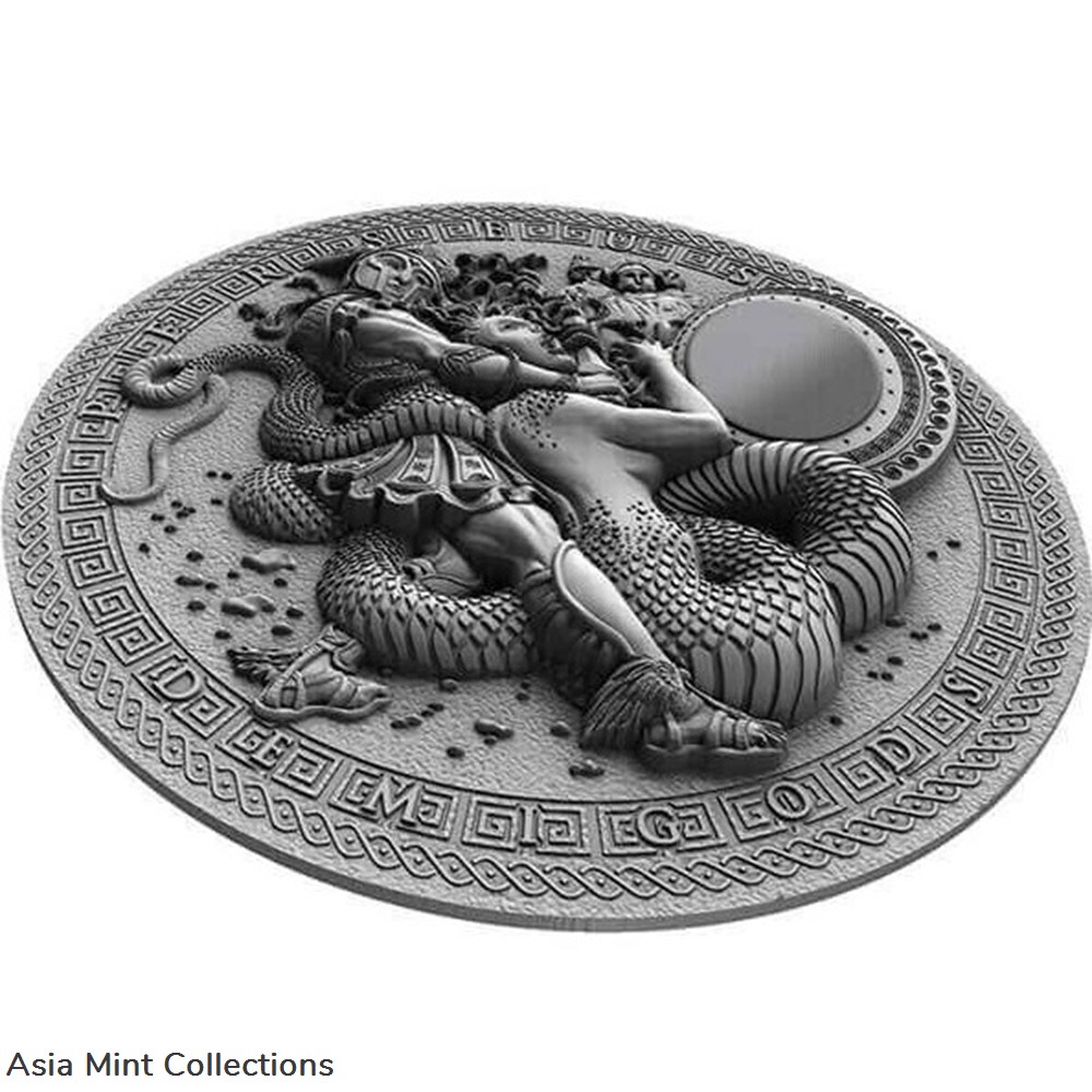2018 - Niue 2 Dollars Demigods Perseus High Relief Silver Coin 3 coins ingots bullion 2018 niue 2 dollars demigods perseus high relief silver coin