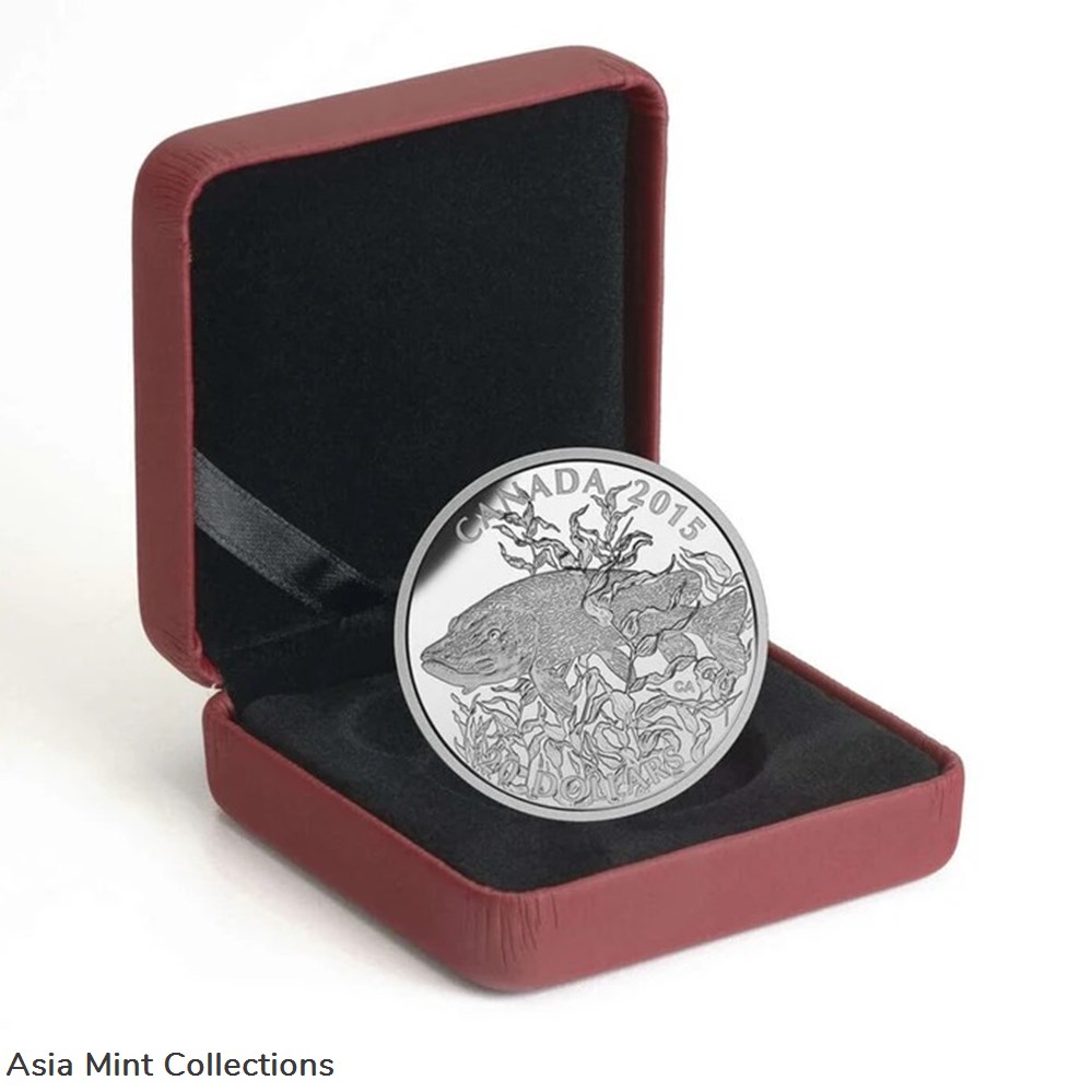coins ingots bullion 2015 20 north american sportfish northern pike pure silver coin
