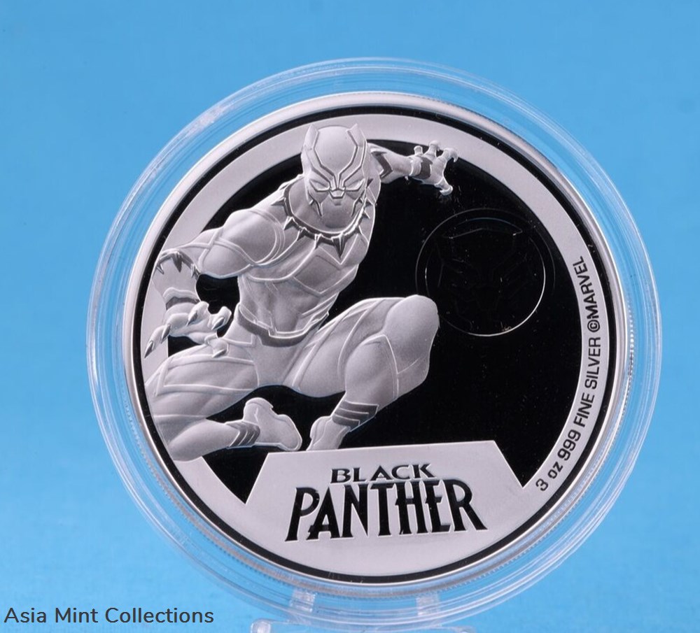 coins ingots bullion silver coin 2023 niue 10 black panther marvel classics 3 3 oz silber 999 pp mit ovp