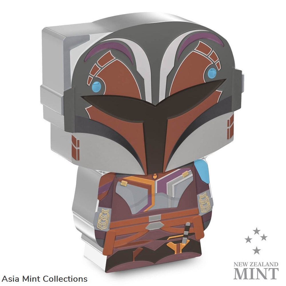 2023 Niue Star Wars Mandalorian Sabine Wren 1oz Silver Proof Chibi Coin coins ingots bullion 2023 niue star wars mandalorian sabine wren 1oz silver proof chibi coin