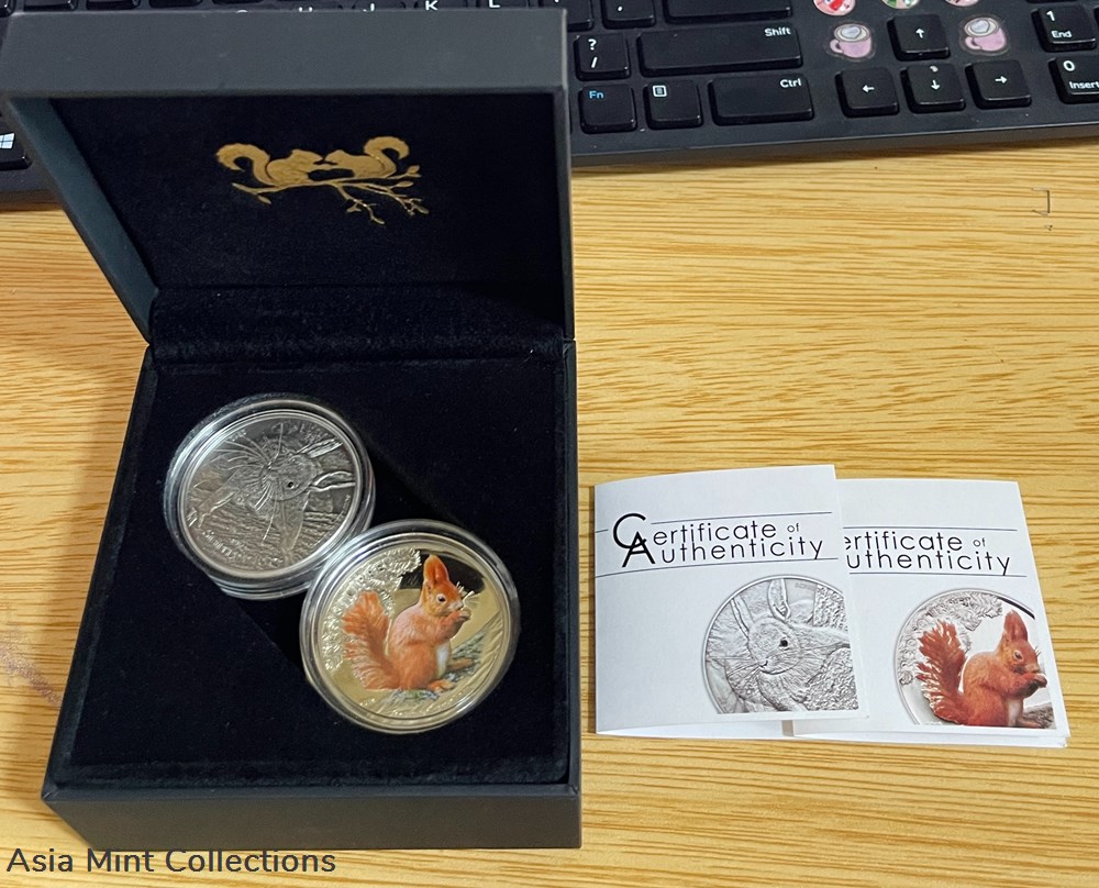 2012 red squirrel 2 coins set 3 ingots bullion silver 2012 red squirrel 2 coins set