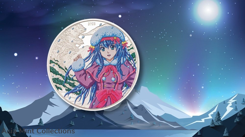 2023 - Manga 1 Oz Silbermünze Winter Cook Islands Color PP / Proof mit OVP 3 coins ingots bullion silver coin 2023 manga 1 oz silbermunze winter cook islands color pp proof mit ovp