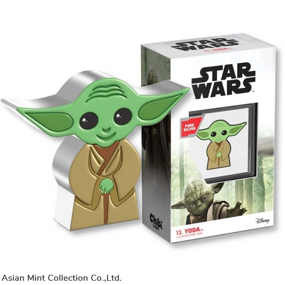 2022 - Star Wars™ – Yoda™ 1oz Silver Chibi® Coin 4 coins ingots bullion 2022 star wars yoda 1oz silver chibi coin