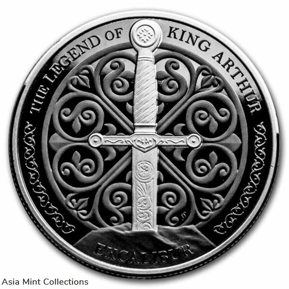 2022 Samoa King Arthur 4x1oz Silver Black Proof Coin Set 5 coins ingots bullion 2022 samoa king arthur 4x1oz silver black proof coin set
