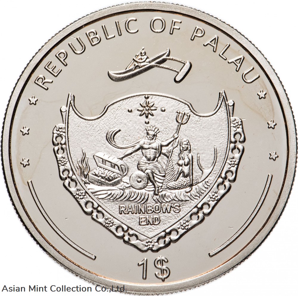 2008 - Palau Endangered Wildlife Spiny Lobster $1 Proof Crown Color coins ingots bullion silver coin 2008 palau endangered wildlife spiny lobster 1 proof crown color
