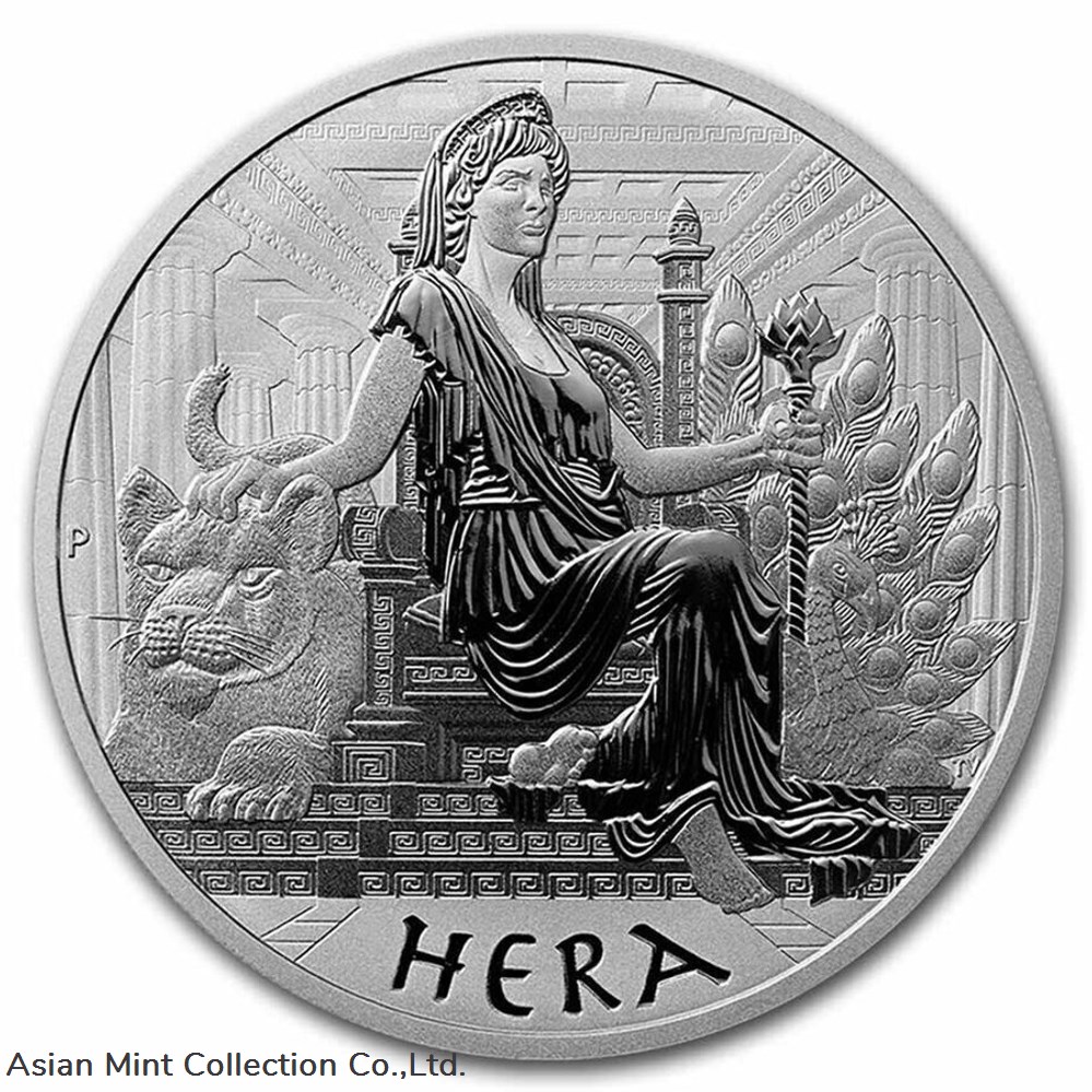 2022 - HERA Tuvalu Gods of Olympus 1oz Silver BU Coin coins ingots bullion 2022 hera tuvalu gods of olympus 1oz silver bu coin