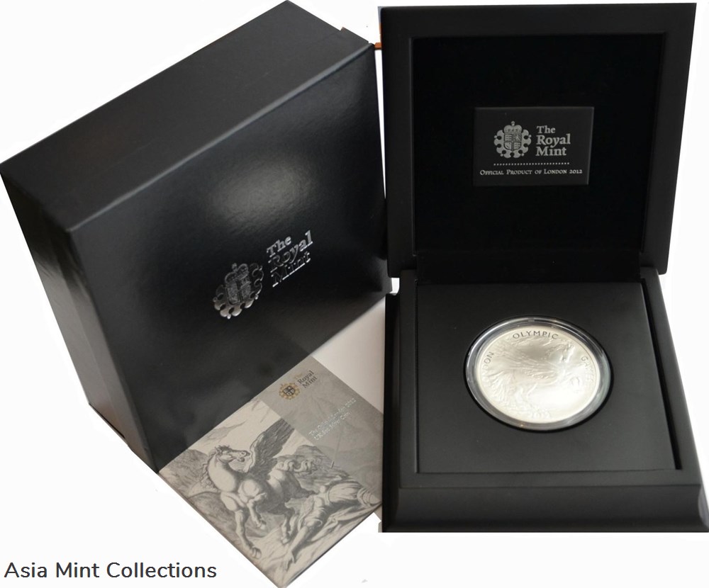 2012 Official London UK Pegasus 5oz Silver 8 coins ingots bullion coin 2012 official london uk pegasus 5oz silver