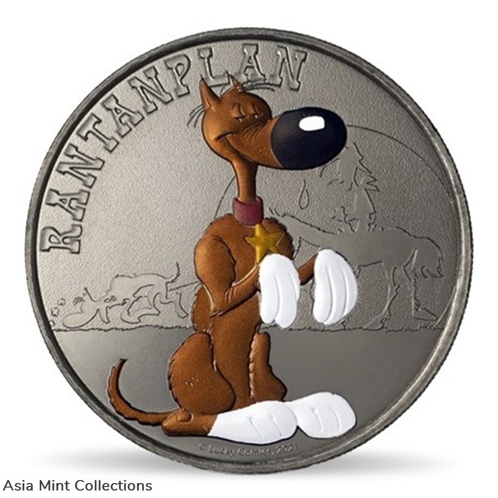 2021 - Monnaie De Paris Memory token Lucky Luke - Rantanplan 2 coins ingots bullion copper coin 2021 monnaie de paris memory token lucky luke rantanplan