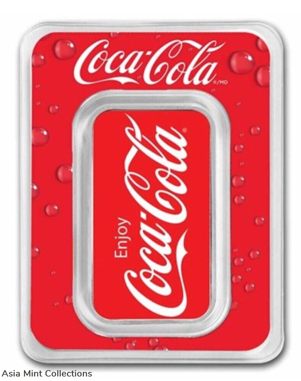 Coca-Cola® 1 oz .999 Silver Colorized Bar In TEP Packaging coins ingots bullion coin coca cola 1 oz 999 silver colorized bar in tep packaging
