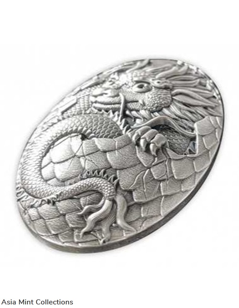 coins ingots bullion 2024 djibouti dragon egg 5oz silver shaped antique finish coin