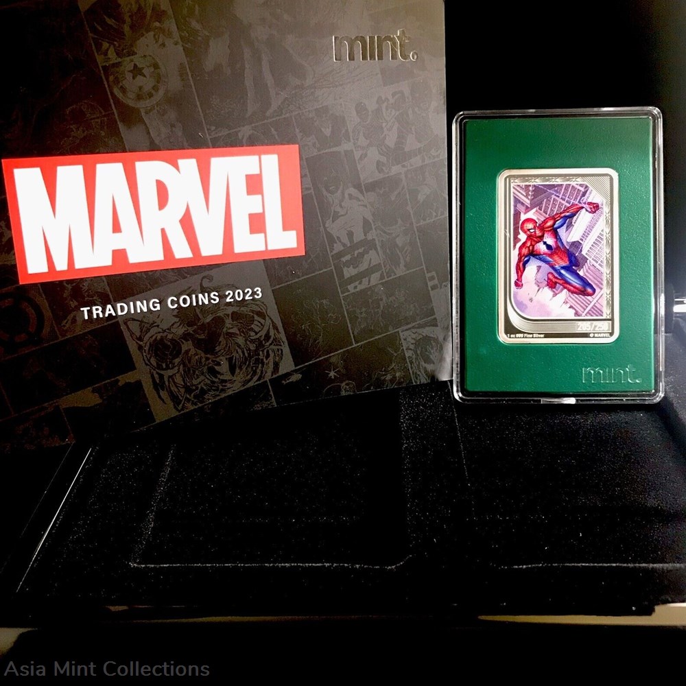 ingots bullion silver 2023 marvel mint trading coins spider man 205 250 limited mintage