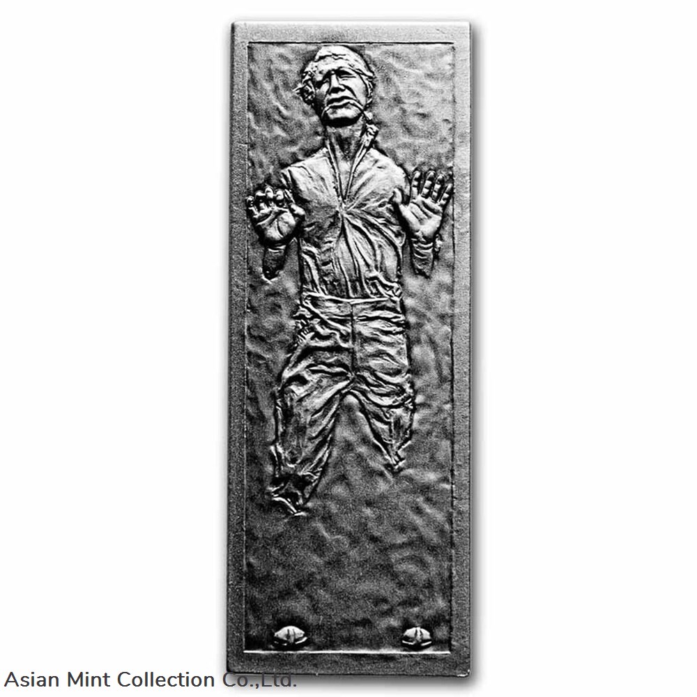 2022 Star Wars Han Solo in Carbonite 1 oz .999 Fine Silver $2 Coin Bar Niue COA 3 coins ingots bullion 2022 star wars han solo in carbonite 1 oz 999 fine silver 2 coin bar niue coa
