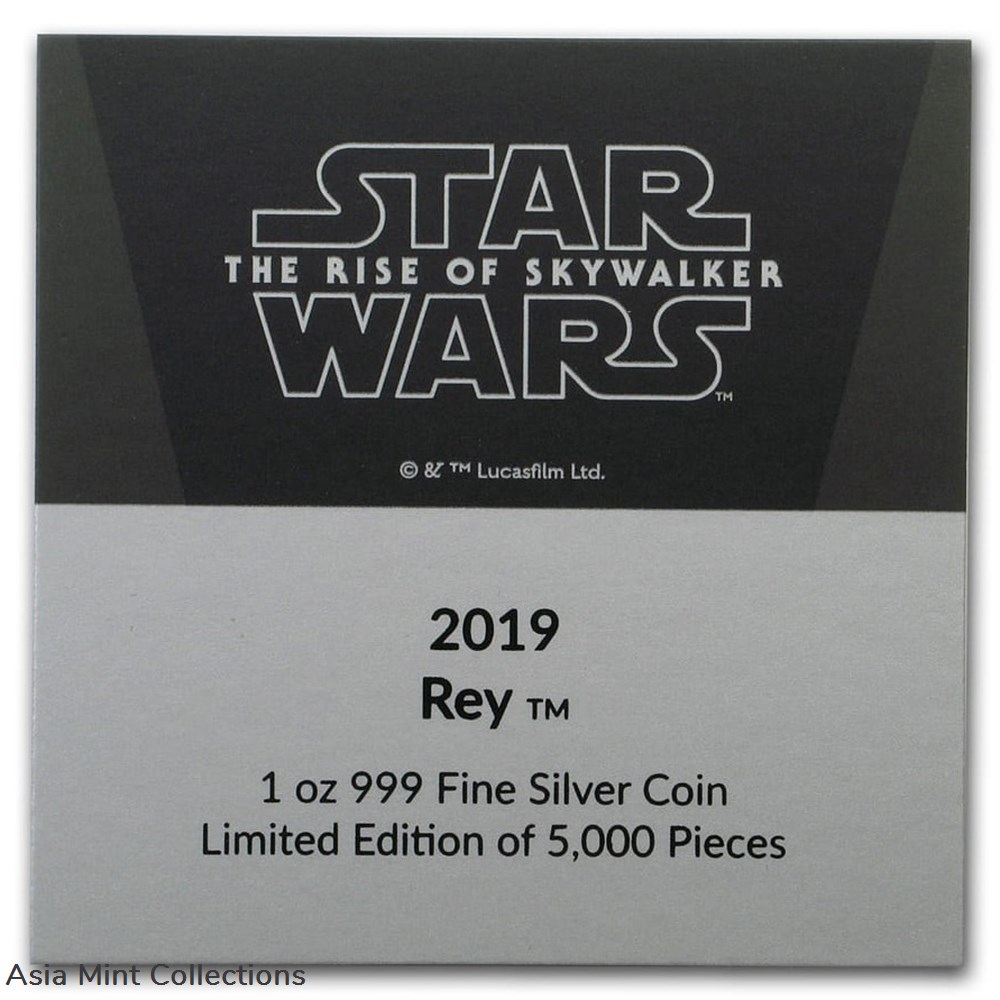2019 Niue 1 oz Silver $2 Star Wars The Rise of Skywalker: Rey 5 coins ingots bullion coin 2019 niue 1 oz silver 2 star wars the rise of skywalker rey