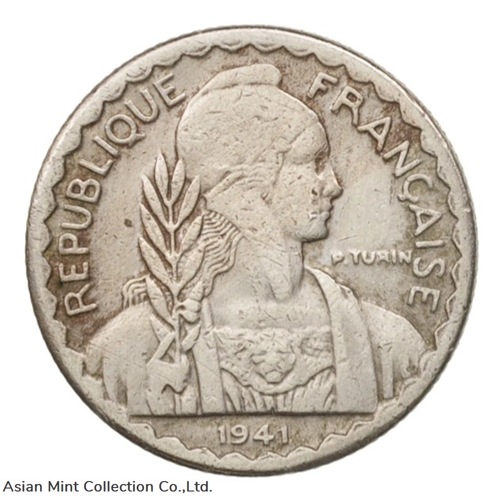 coins colonial french colonies 1941 10 cents republique francaise coin