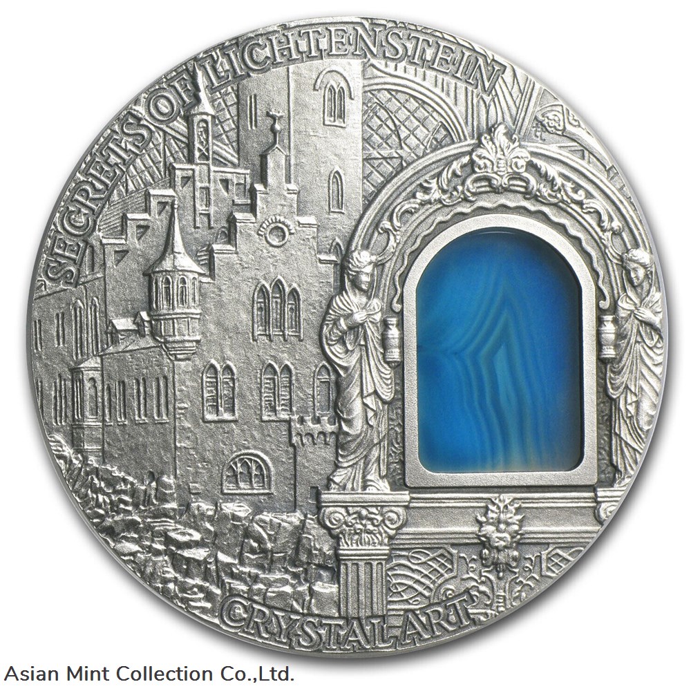 2012 - SECRET OF LICHTENSTEIN $2 series CRYSTAL ART 2oz Silver coin coins ingots bullion 2012 secret of lichtenstein 2 series crystal art 2oz silver coin