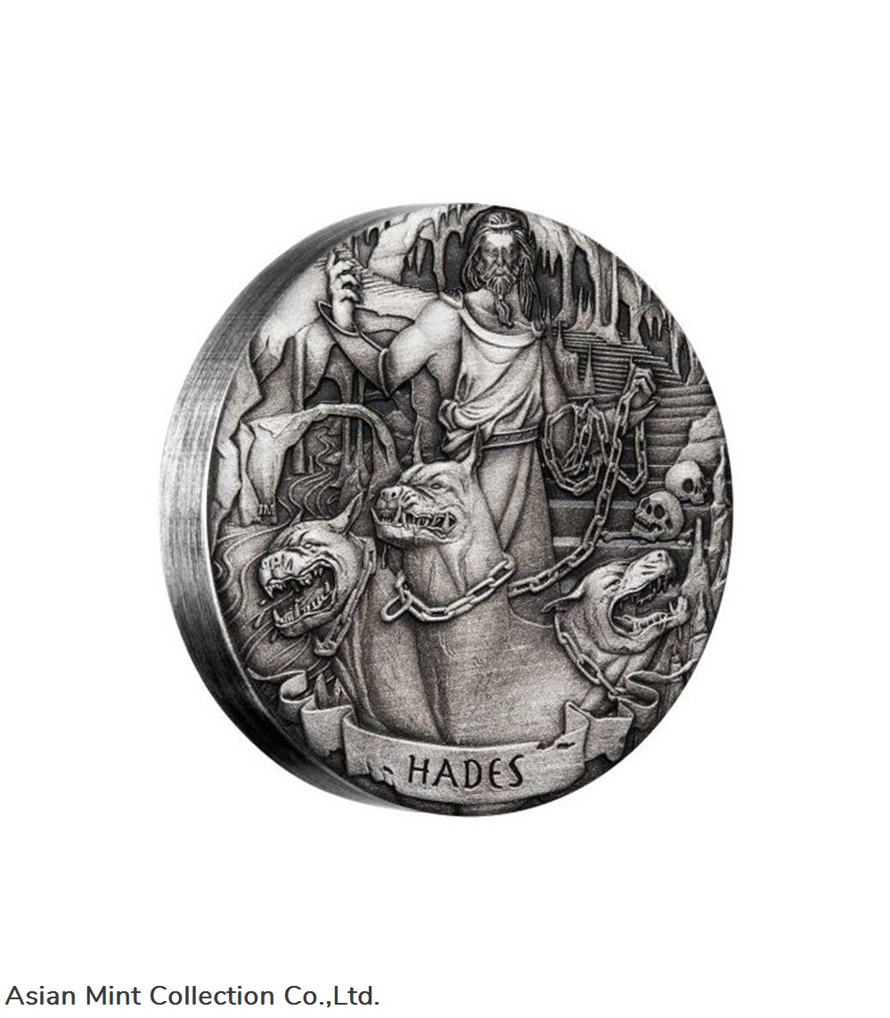 2017 - $2 Gods of Olympus Hades 2oz Silver High Relief Coin coins ingots bullion 2017 2 gods of olympus hades 2oz silver high relief coin