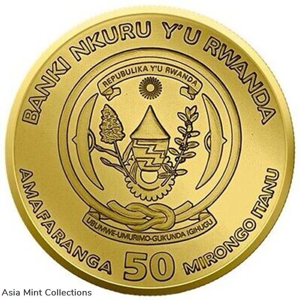 2023 - 1 Oz Silver 50 Francs Rwanda YEAR OF THE RABBIT Gilded Ruthenium Coin. 2 coins ingots bullion 2023 1 oz silver 50 francs rwanda year of the rabbit gilded ruthenium coin