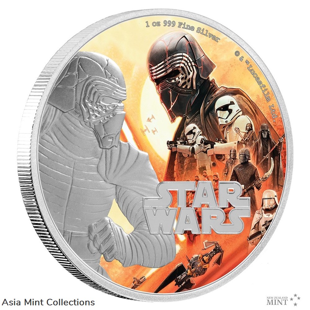 2019 Niue 1 oz Silver $2 Star Wars Rise of Skywalker: Kylo Ren 2 coins ingots bullion coin 2019 niue 1 oz silver 2 star wars rise of skywalker kylo ren