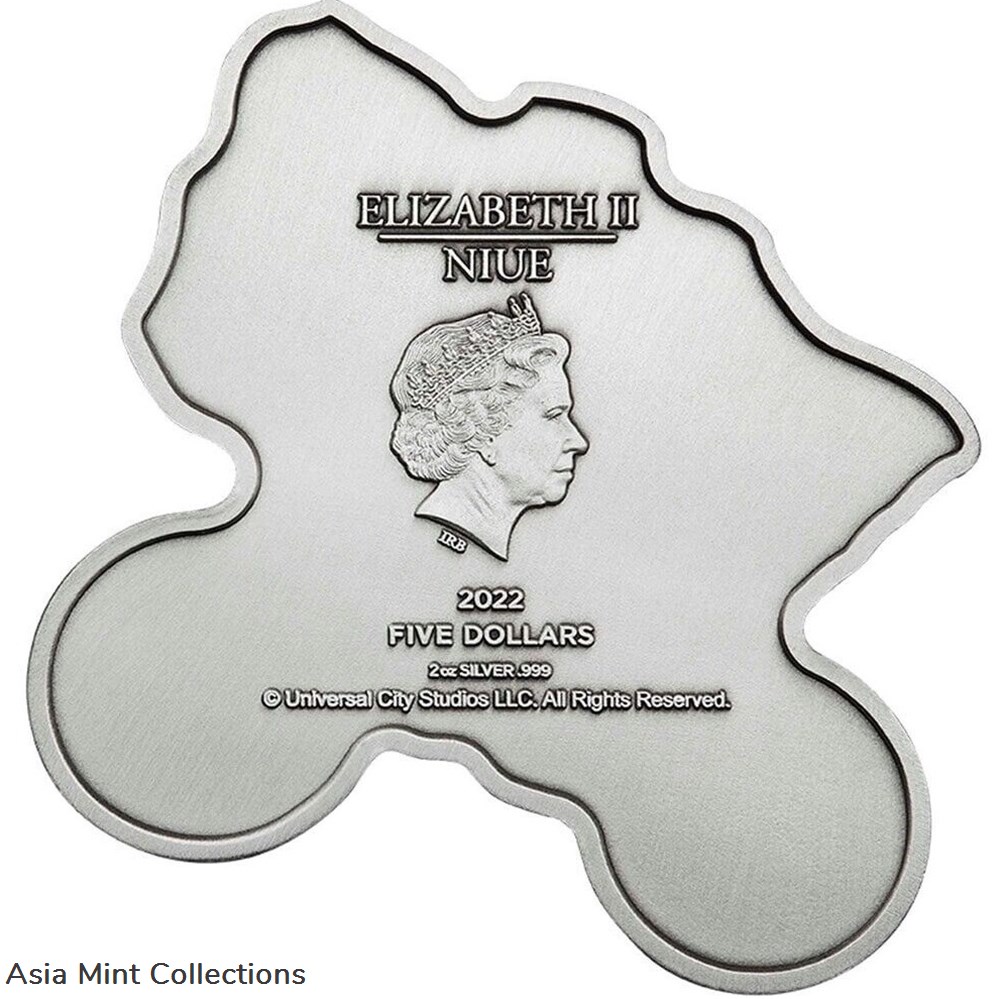 2022 Niue E.T. The Extra Terrestrial 40th Ann. 2oz Silver Bicycle Shaped Coin 3 coins ingots bullion 2022 niue e t the extra terrestrial 40th ann 2oz silver bicycle shaped coin