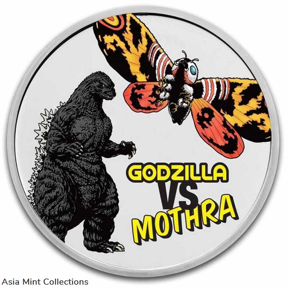 coins ingots bullion ingot 2023 2 oz silver niue proof color godzilla vs mothra godzilla series 5 nzd