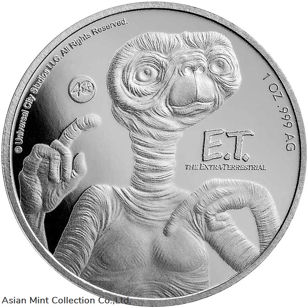 2022 - E.T. - The Extra-Terrestrial™ - 40th Anniversary 1 Oz Silver coins ingots bullion coin 2022 e t the extra terrestrial 40th anniversary 1 oz silver