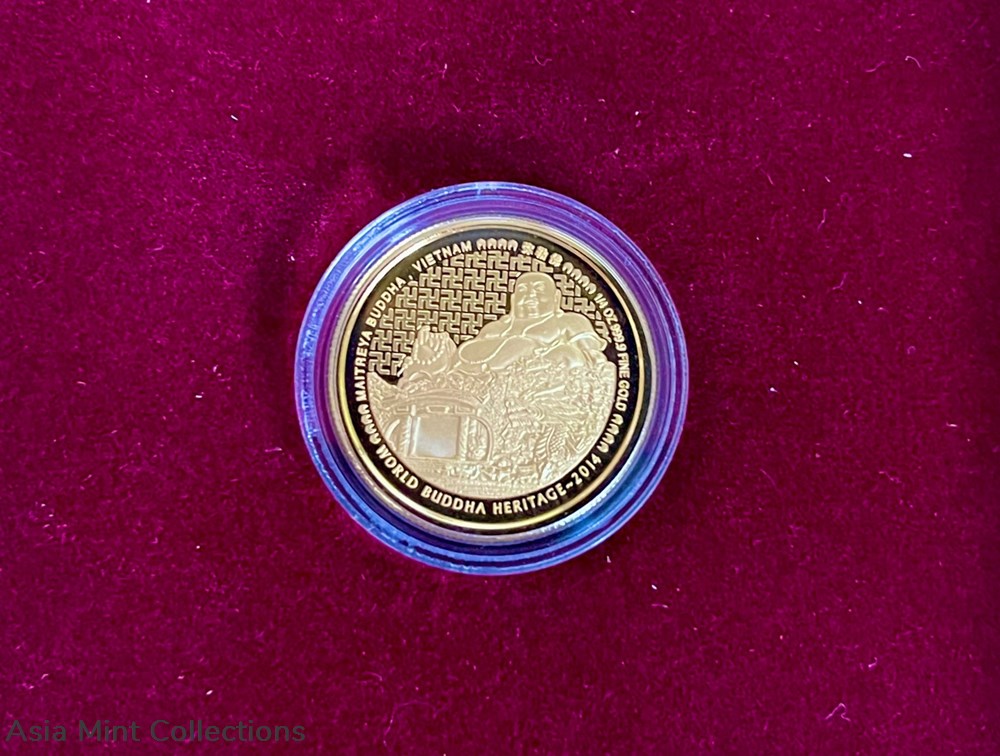 2014 Bhutan NU1000 World Buddha Heritage Series "Maitreya Buddha of Vietnam" -1/4oz Gold Proof Coin coins ingots bullion 2014 bhutan nu1000 world buddha heritage series maitreya buddha of vietnam 1 4oz gold proof coin