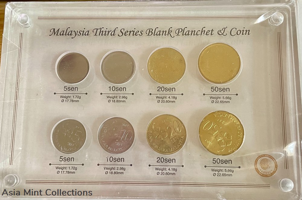 2014 - Malaysian 3rd Series 2014 Coin set with empty Planchets and coins ingots bullion silver 2014 malaysian 3rd series 2014 coin set with empty planchets and coins