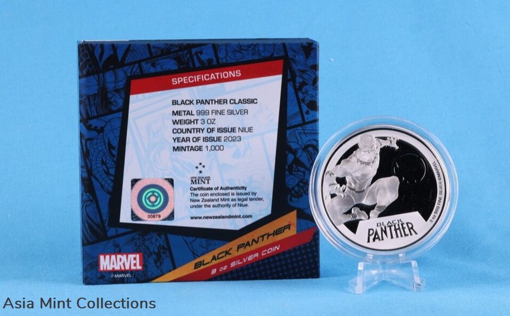 coins ingots bullion silver coin 2023 niue 10 black panther marvel classics 3 3 oz silber 999 pp mit ovp