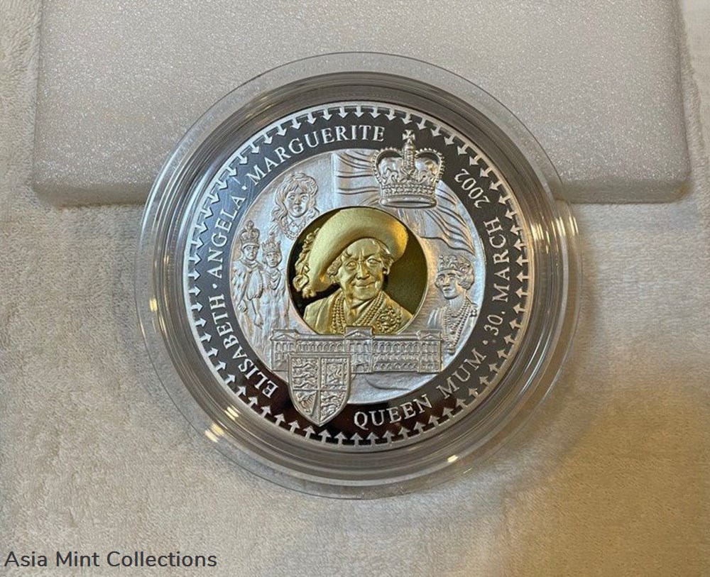 2002 Zambia 3-Kilos 100,000 Kwacha "The Memorial of The Queen Elizabeth The Queen Mother" 2 coins ingots bullion silver coin 2002 zambia 3 kilos 100 000 kwacha the memorial of the queen elizabeth the queen mother