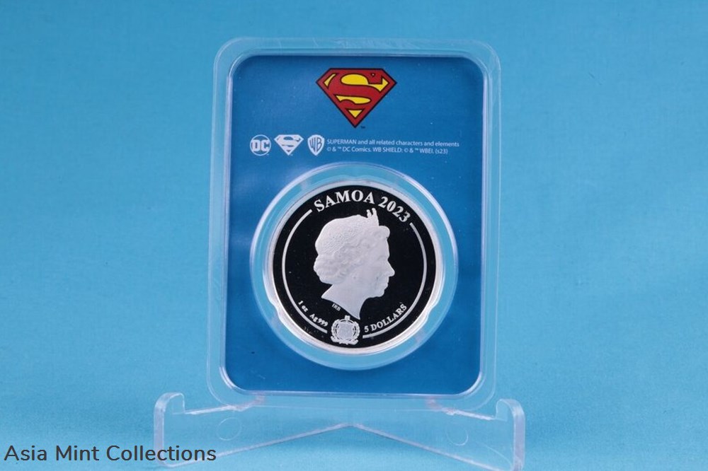 2023 - 1 oz Silver 999 Samoa DC Comics™ Superman™ ST/BU Color Coin- coins ingots bullion 2023 1 oz silver 999 samoa dc comics superman st bu color coin
