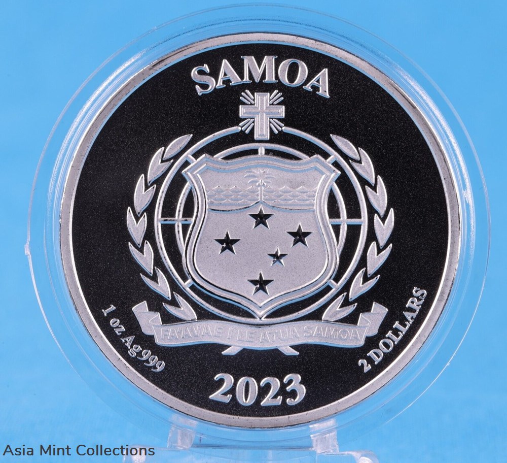 2023 - Samoa FAST AND FURIOUS QUARTER MILE AT A TIME 1oz Silver 999 ST/BU 5 coins ingots bullion coin 2023 samoa fast and furious quarter mile at a time 1oz silver 999 st bu
