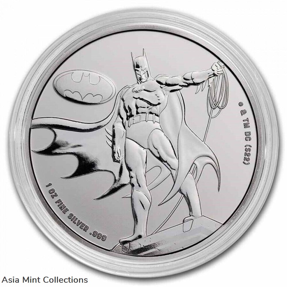 2023 - Batman™ DC Comics™ 1oz Silver Samoa ST/BU Silver Coin 3 coins 2023 batman dc comics 1oz silver samoa st bu silver coin