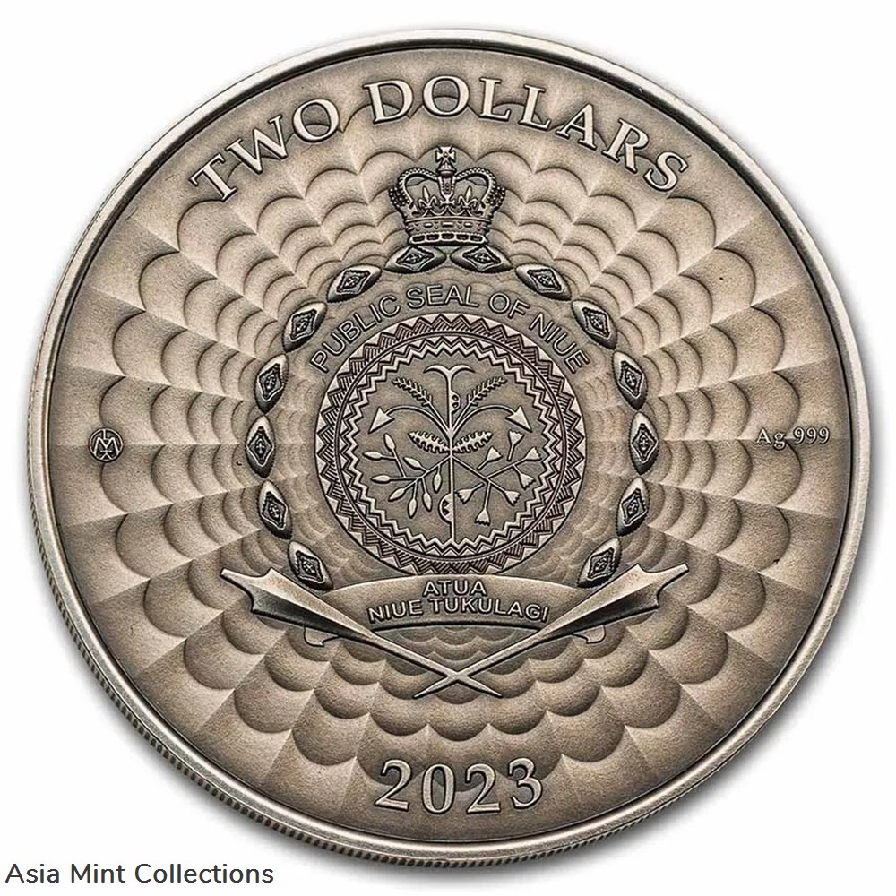 2023 - DWARVES World of Cryptids 1 Oz Silver Coin 2$ Niue 2 coins ingots bullion 2023 dwarves world of cryptids 1 oz silver coin 2 niue