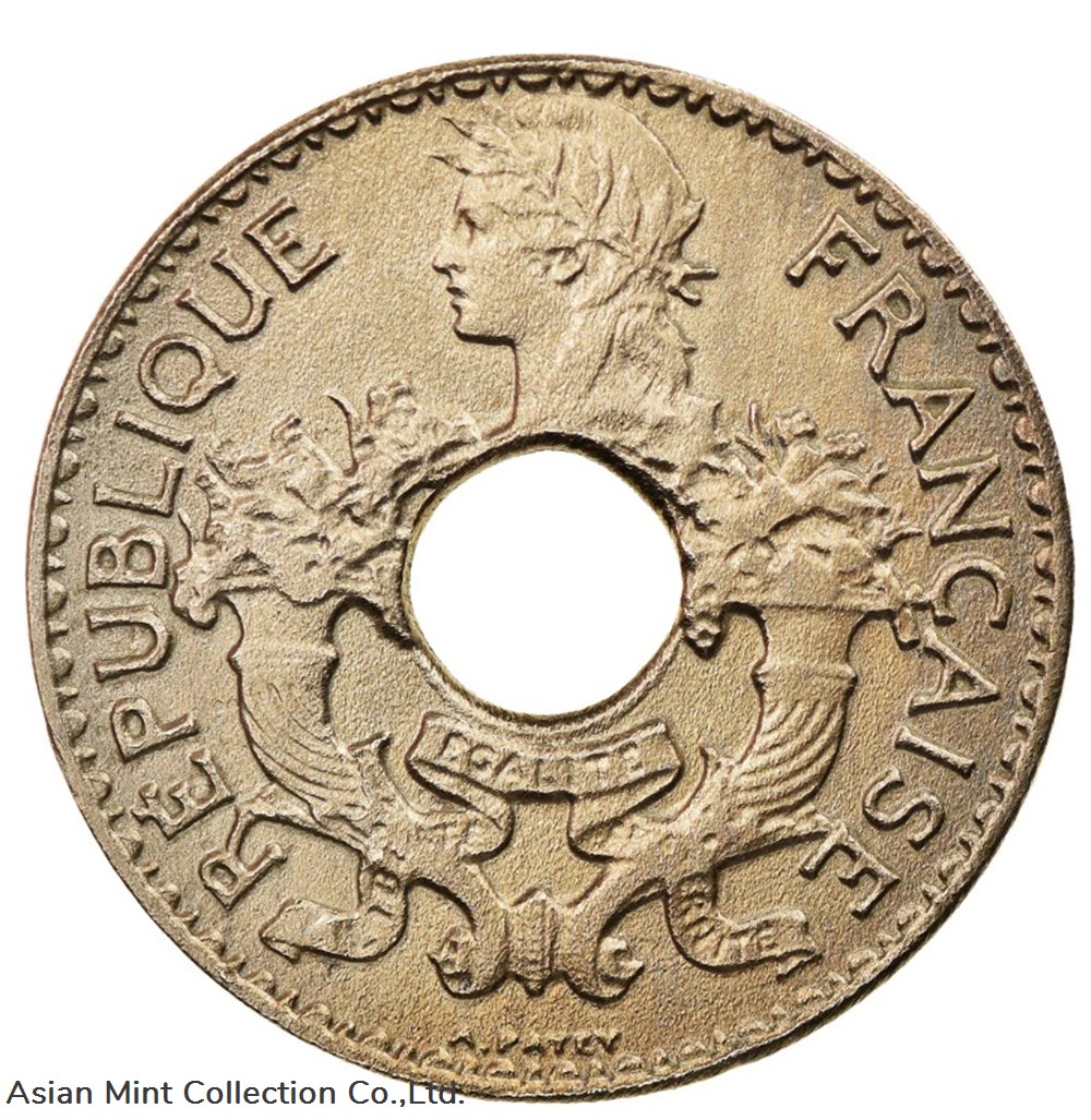 1937 - French Indochina Coin 5 Cents INDOCHINE FRANCAISE coins colonial colonies 1937 french indochina coin 5 cents indochine francaise