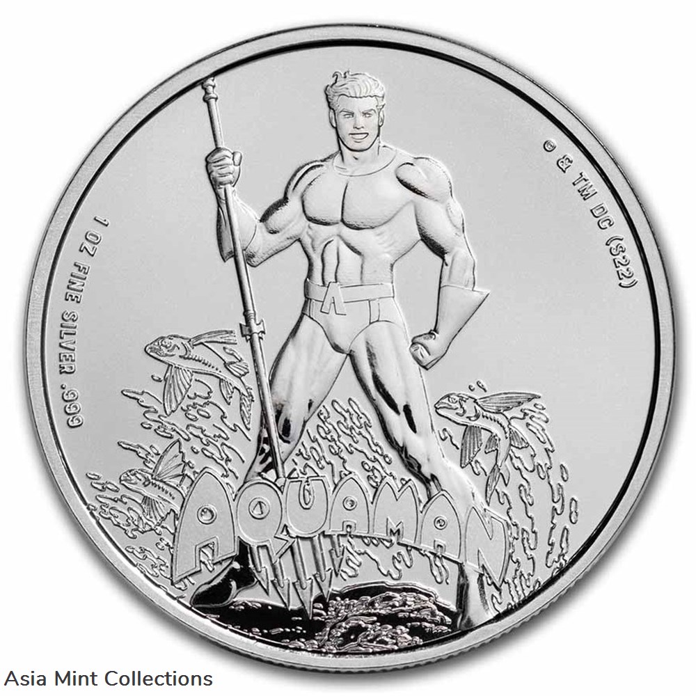 2023 - Aquaman™ 1oz Silver DC Comics™ (2) Silver Coin Samoa ST / BU coins ingots bullion 2023 aquaman 1oz silver dc comics 2 silver coin samoa st bu